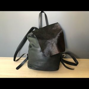 Rudsak black leather bagpack